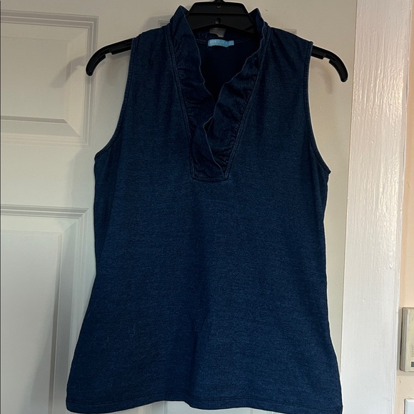 J.McLaughlin Denim Durham Top - Picture 3 of 6